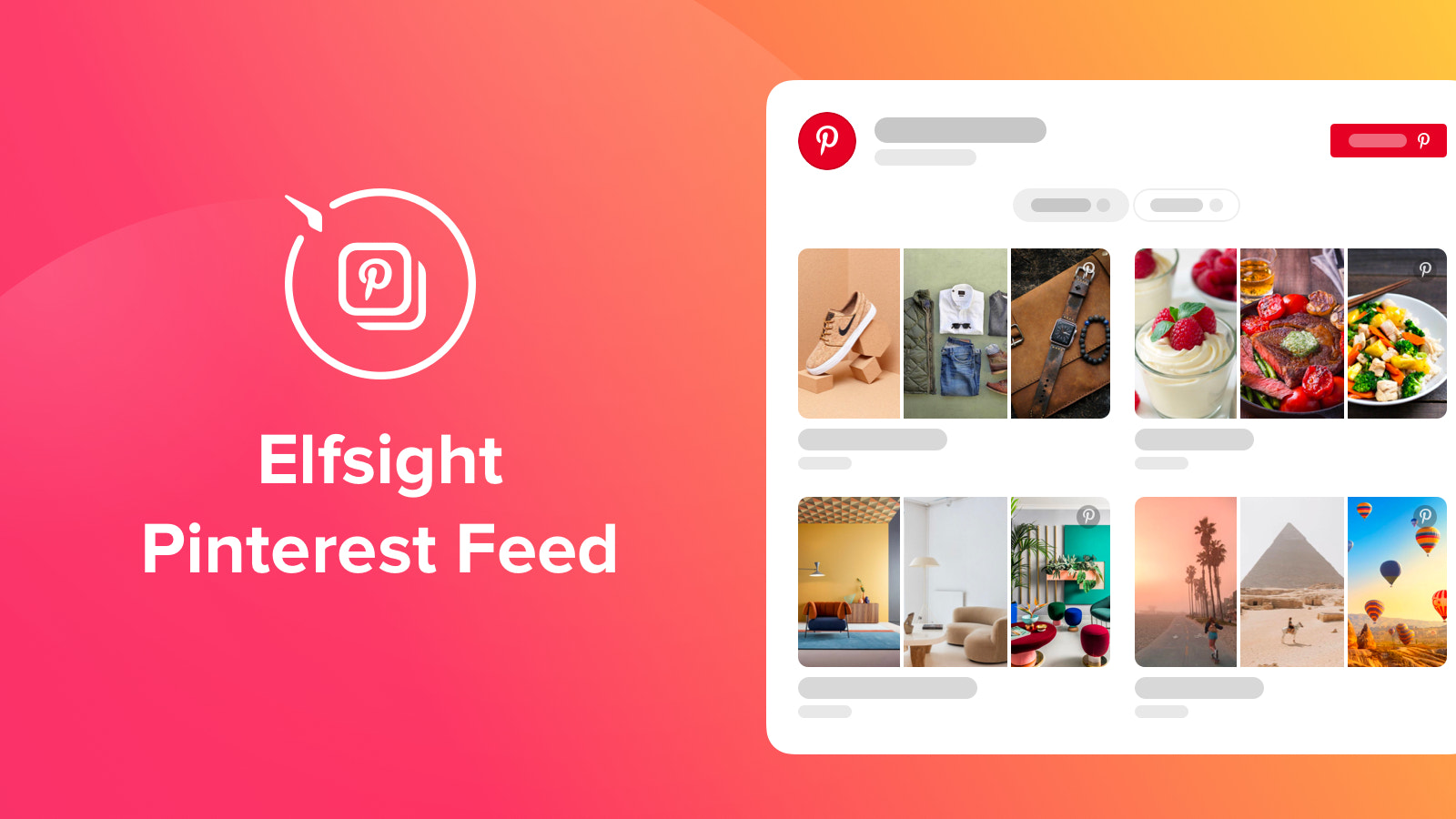 Feed do Pinterest para Shopify por Elfsight