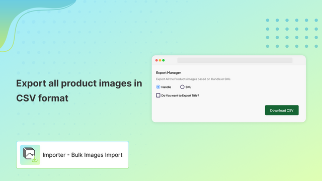 Image Export Manager