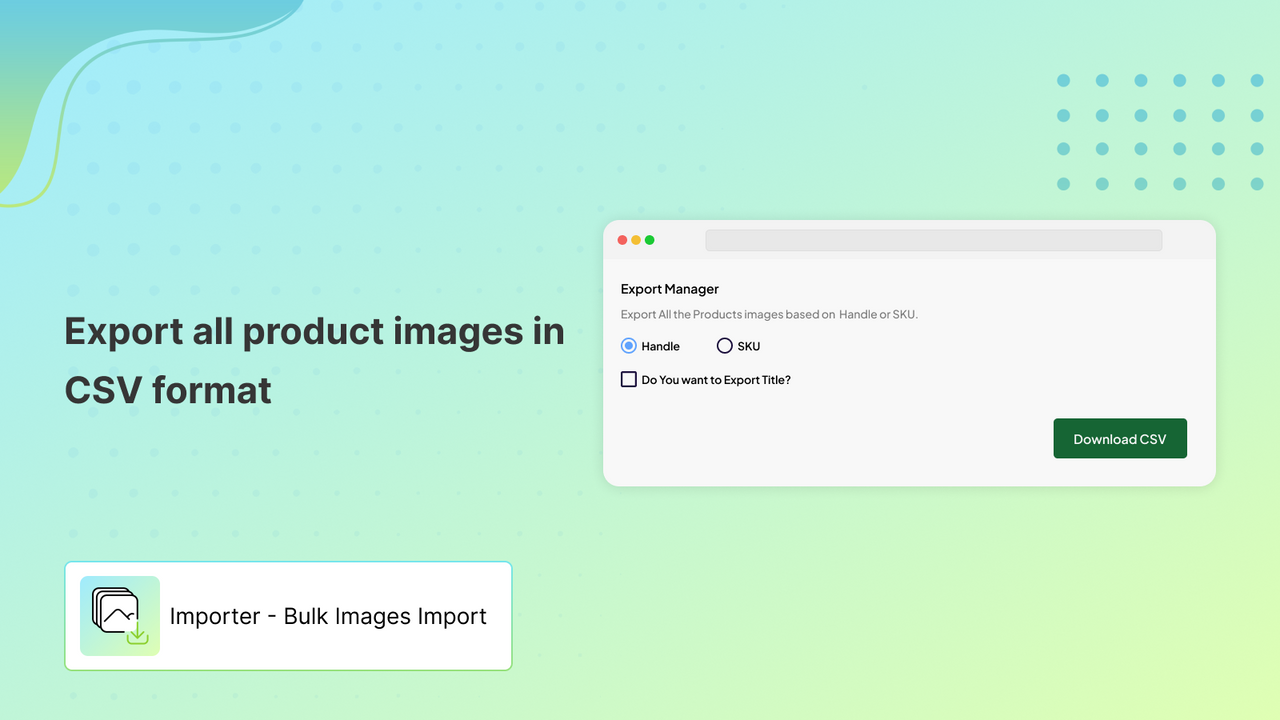 Image Export Manager