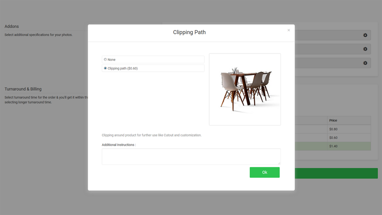 Clipping path on your product images