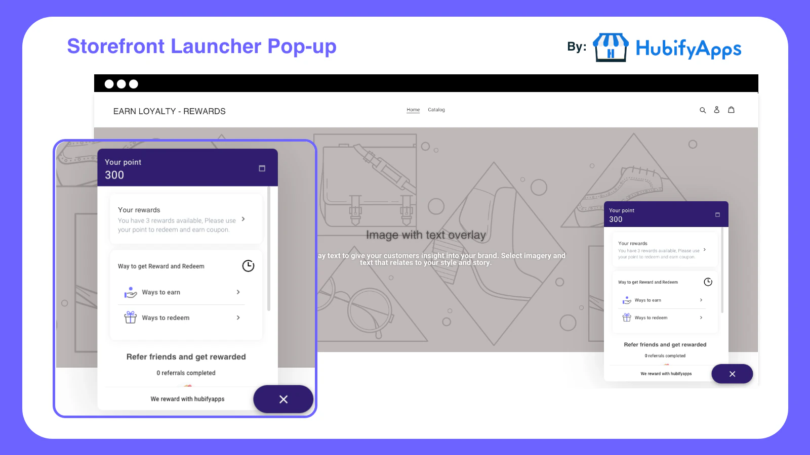 Storefront launcher Pop-up (Front-end functie)