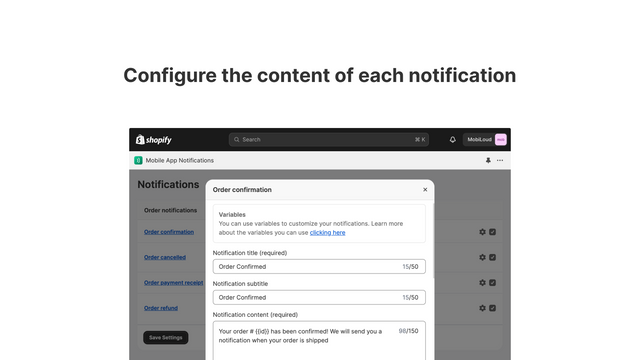 Configurez les notifications