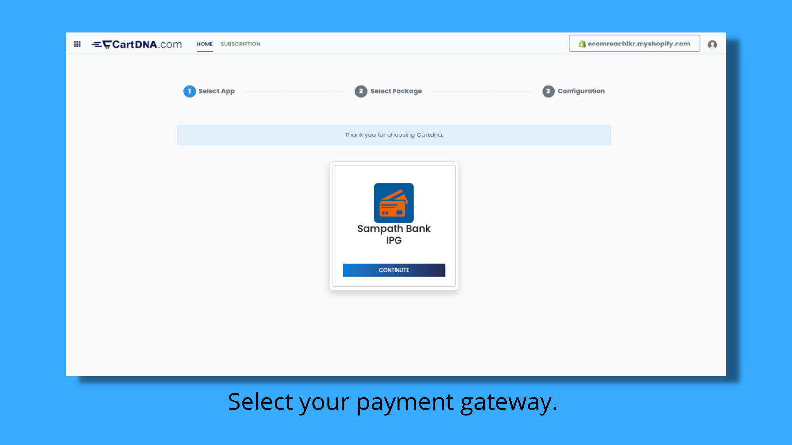 Lägg till Sampath Bank Payment Gateway