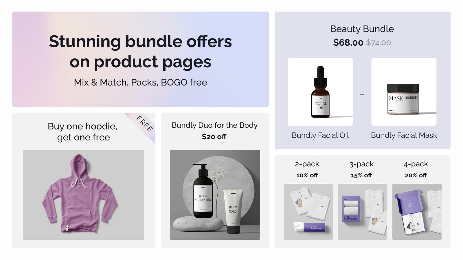 Stunning bundle offers on product pages