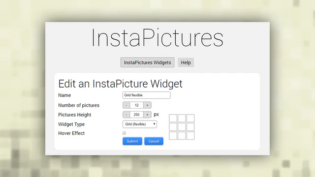 Widget instellingen