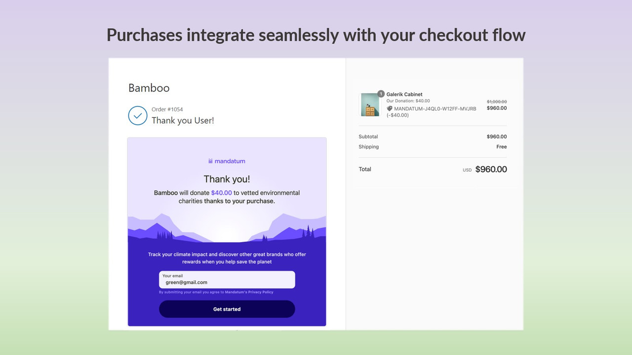 Nahtlose Integration in den Checkout