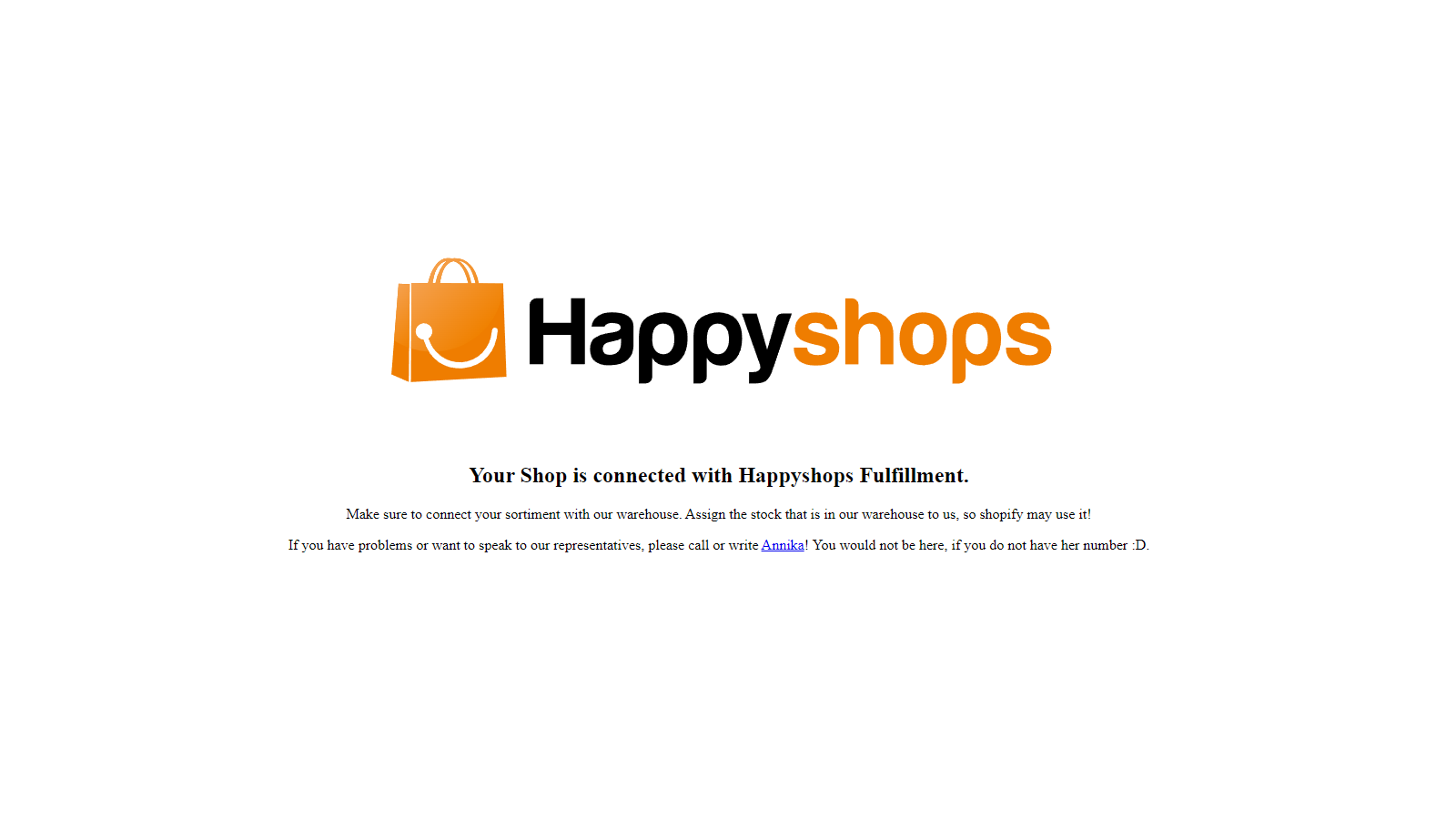 Happyshops Fulfillment Screenshot