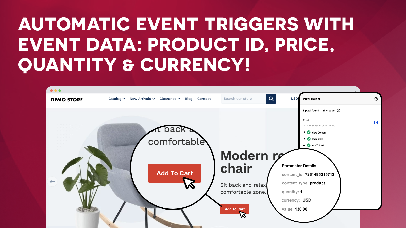 The add to cart pixel event in the Pixel Helper Chrome Extension