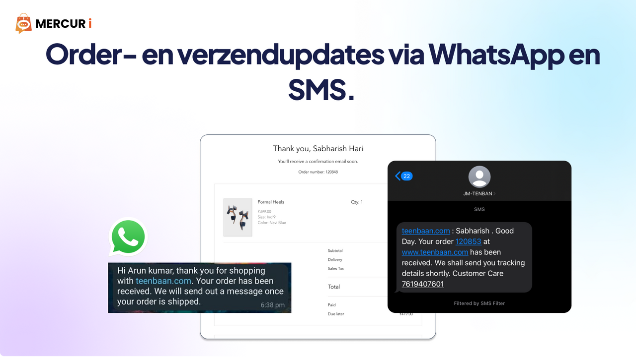 Mercuri is het platform voor integratie van sms en WhatsApp.
