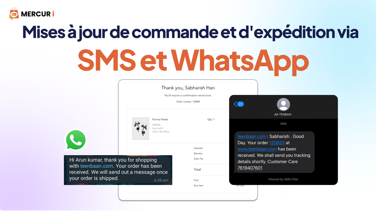 WhatsApp, SMS et chat en direct avec l'IA. Notifications de comm