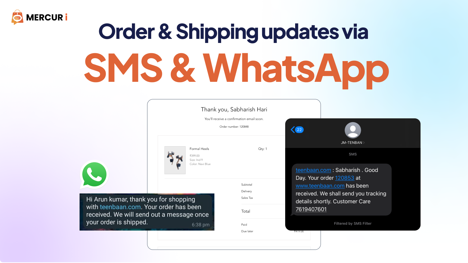 Order- och leverans-SMS Mercuri