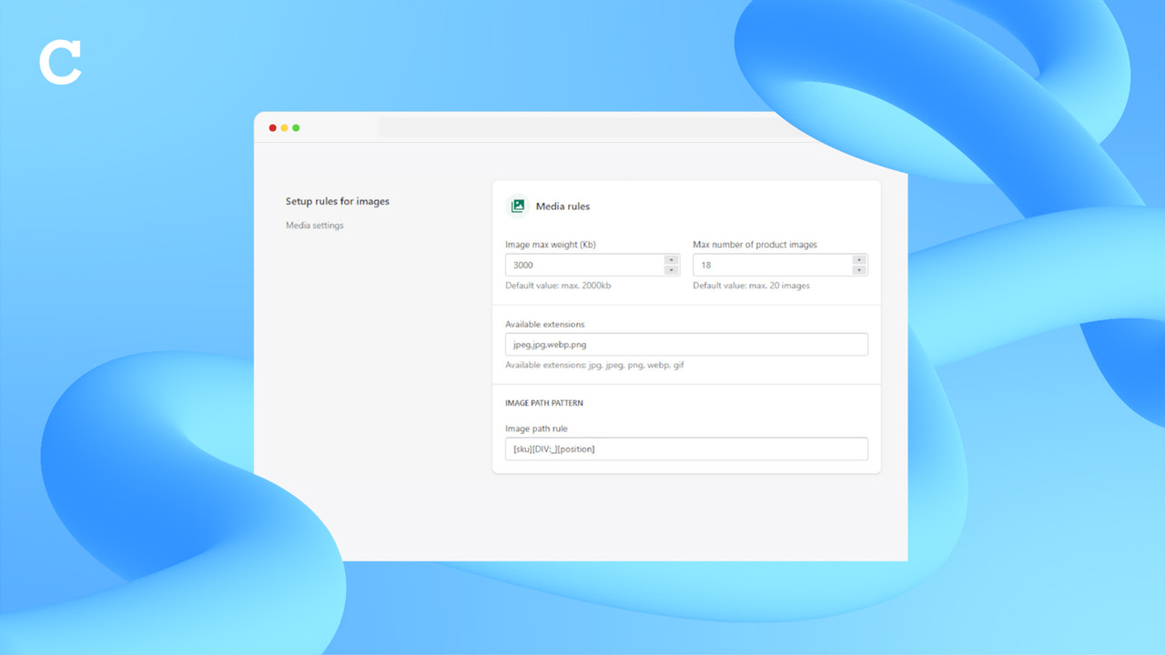 reglas de imágenes de configuración de la aplicación