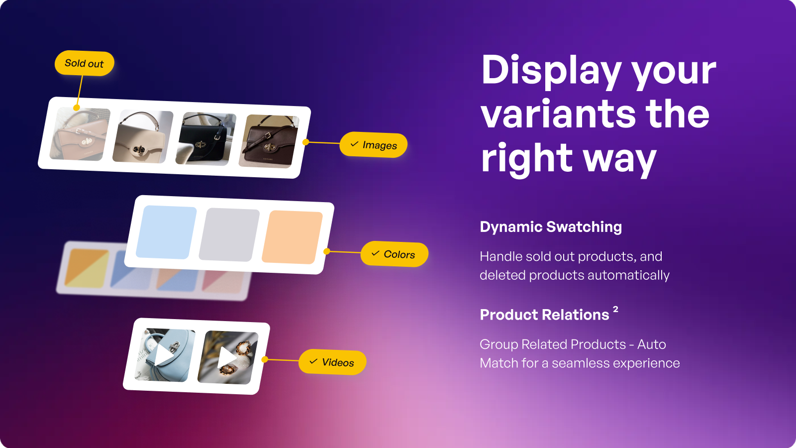 Dynamic swatching for sold out products