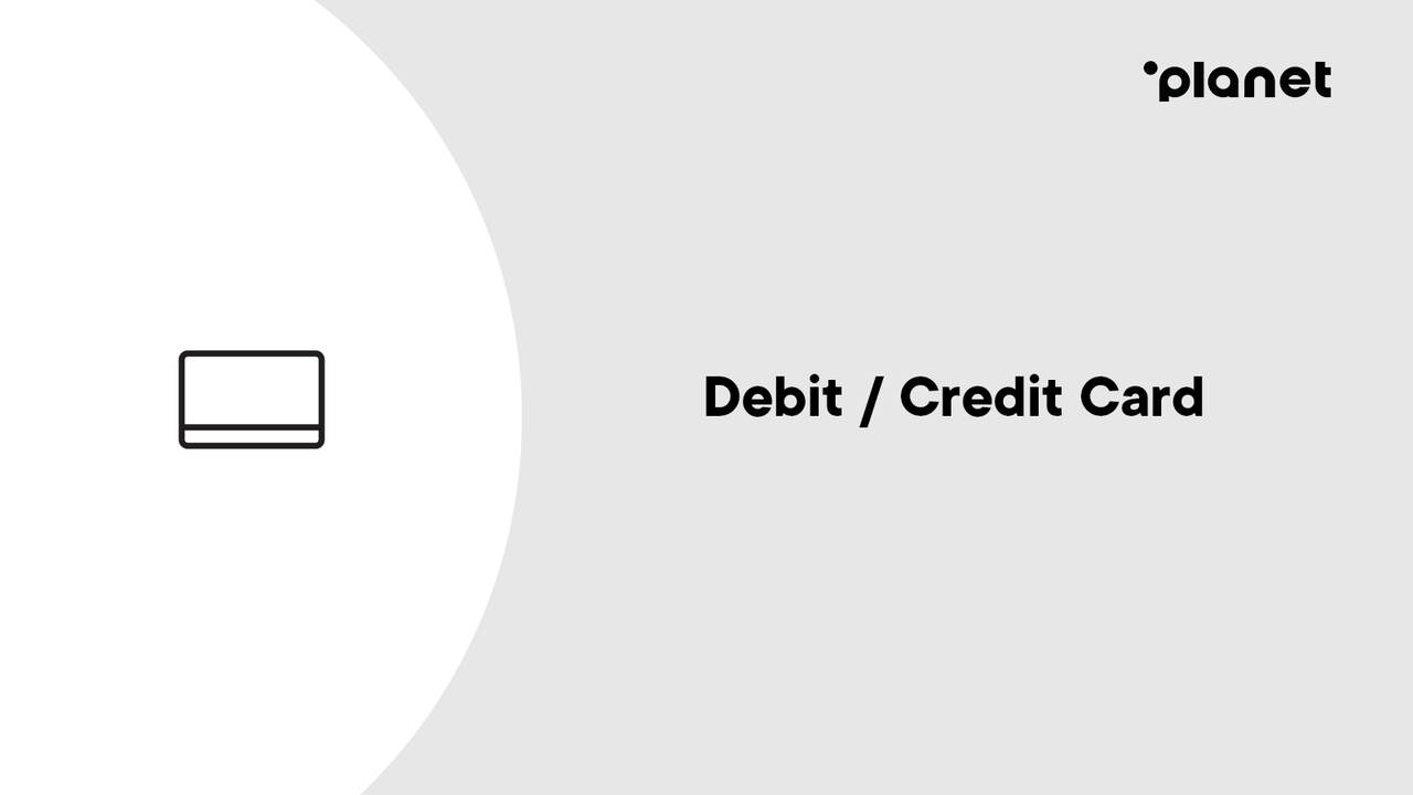 Procesamiento de pagos con tarjeta de débito/crédito omnicanal con Planet