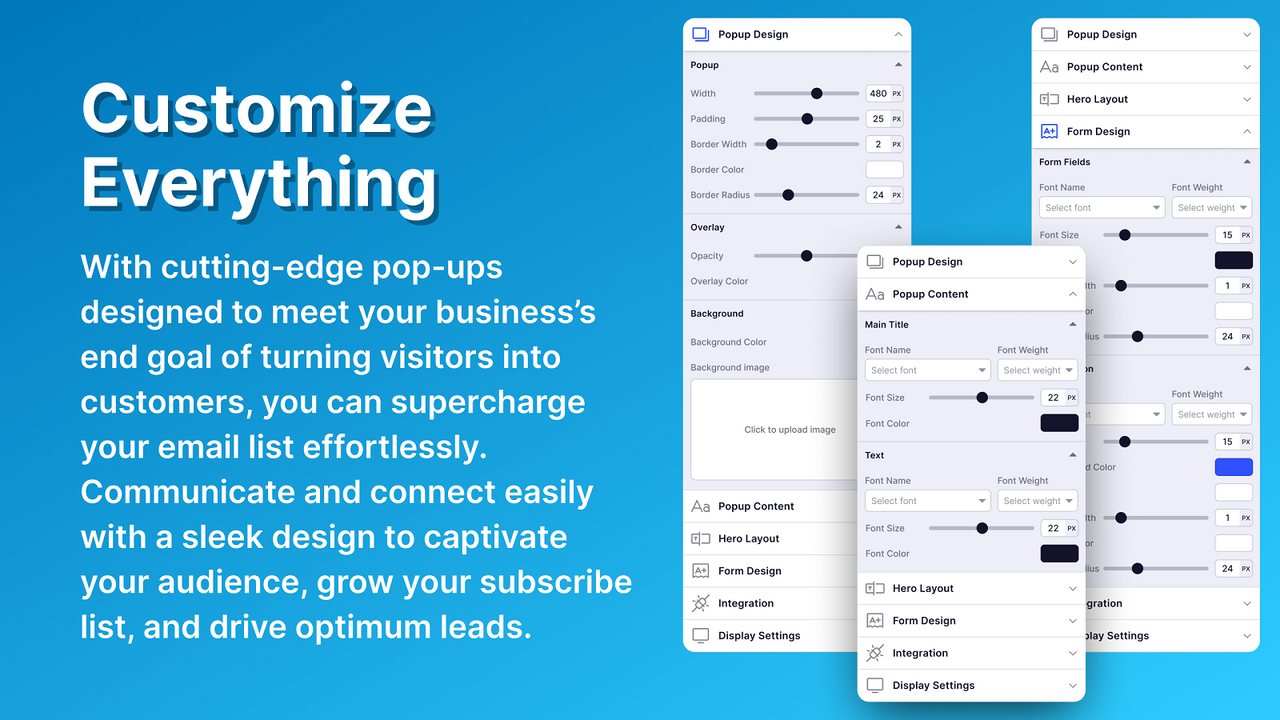 Smarter PopUp - personalize tudo