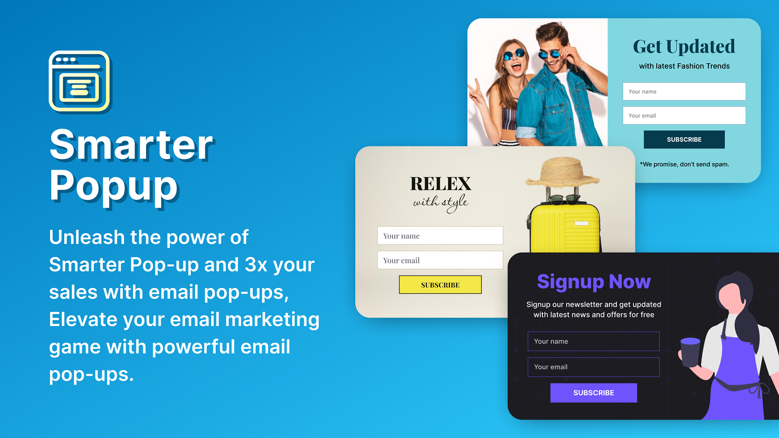 Smarter PopUp qui convertit les visiteurs en ventes