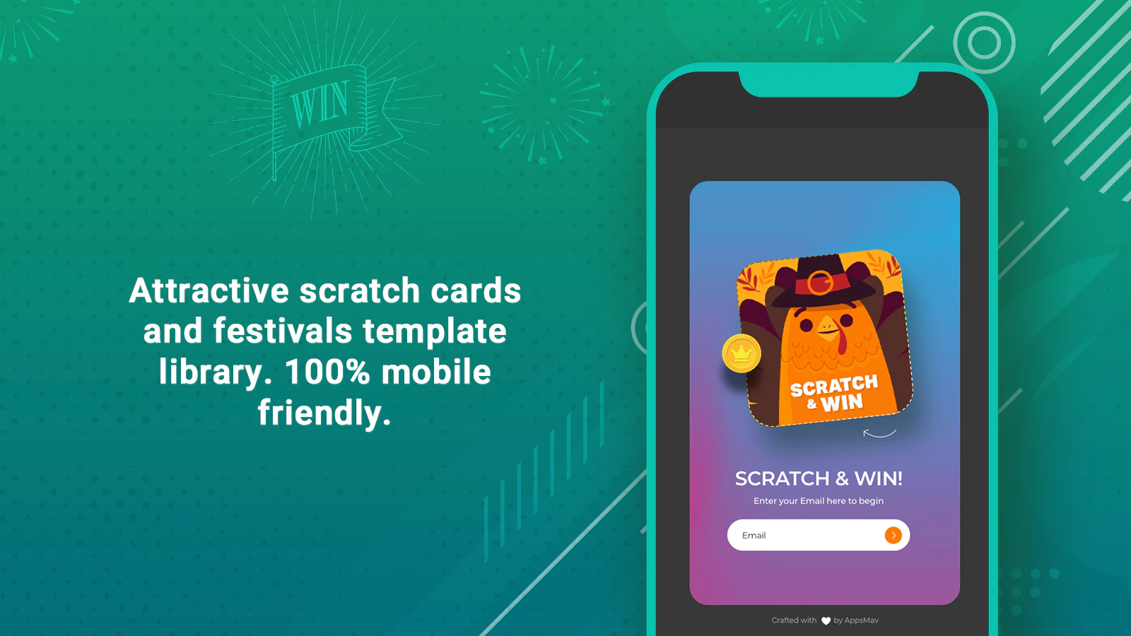 Attractive scratch cards and festivals template library