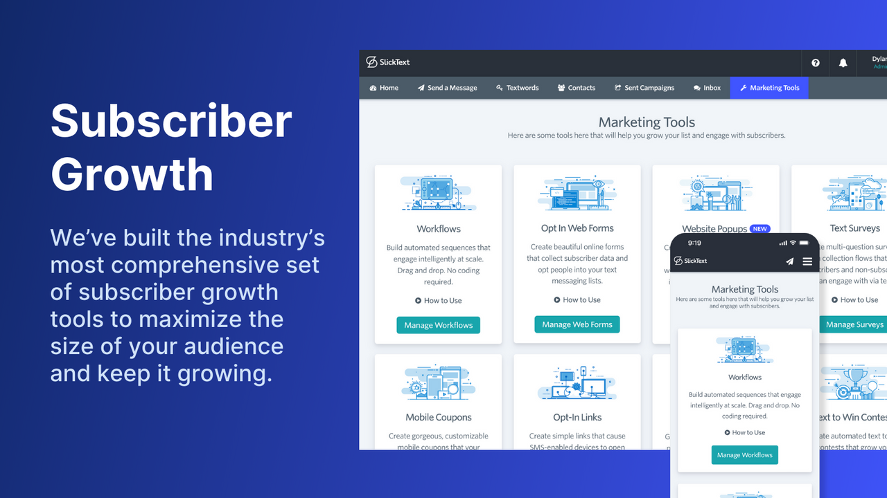 SlickText Subscriber Growth Tools