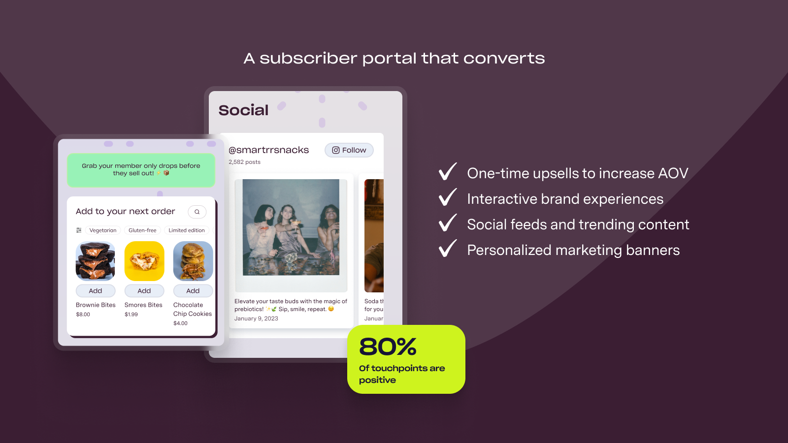 A subscriber portal that converts