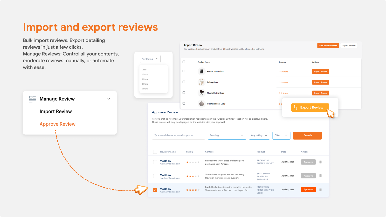 Product Reviews App For Import Review