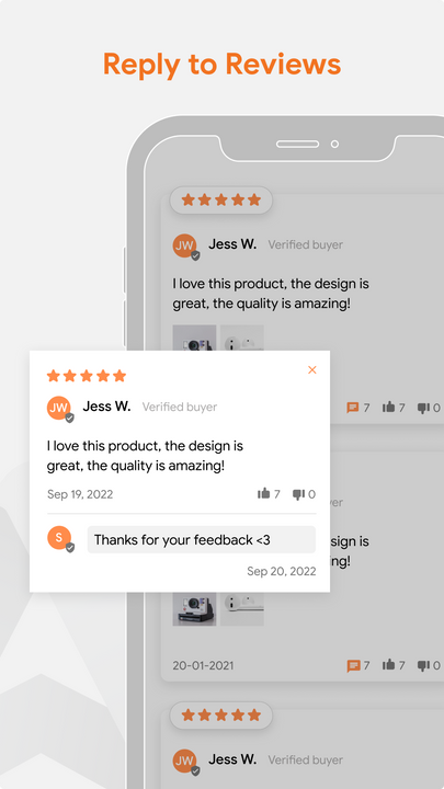 Product reviews to reply to reviews