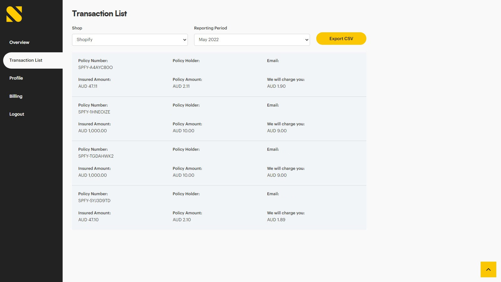 Track orders from the merchant dashboard