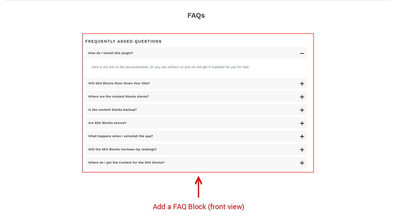 FAQ/Accordion Block