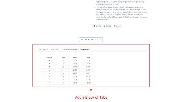 Block of Tabs