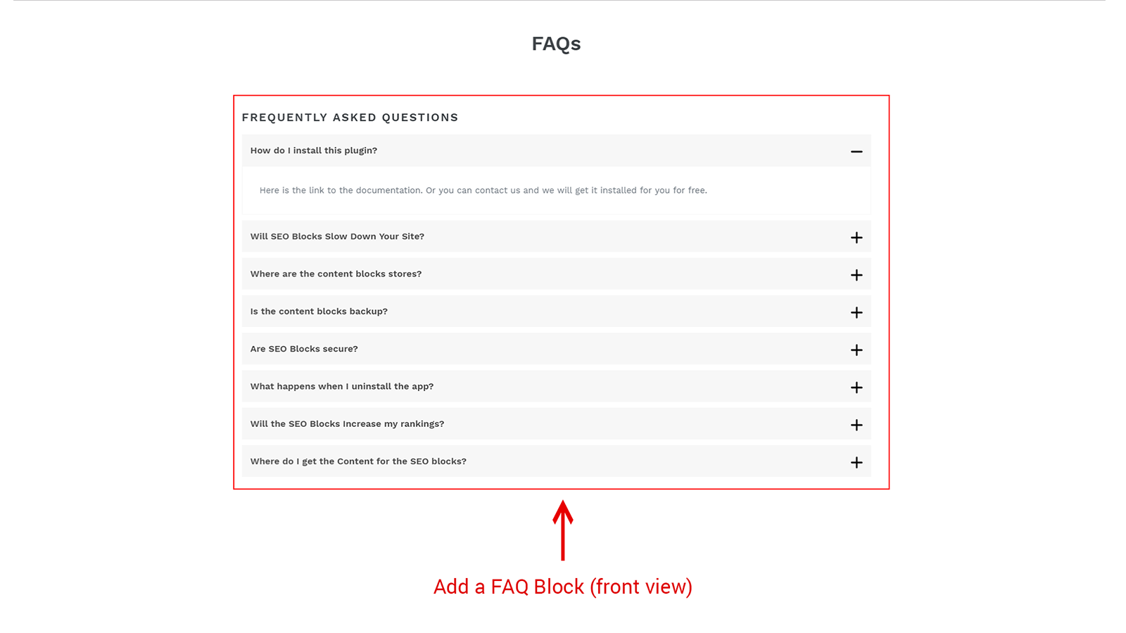 SEO Content Blocks Screenshot