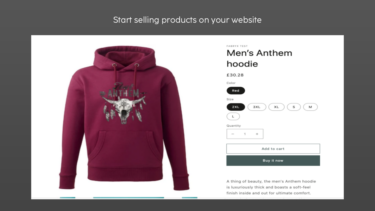 Start selling products on your website