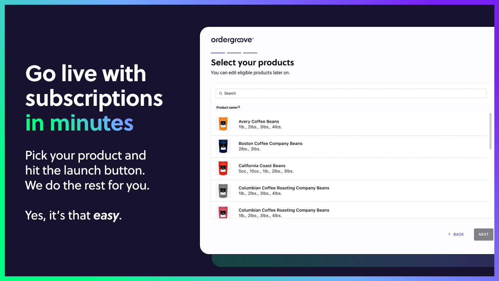 Ordergroove Subscriptions