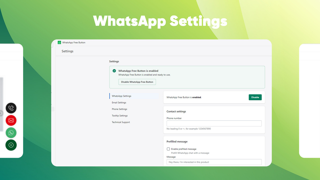 Configuraciones de WhatsApp