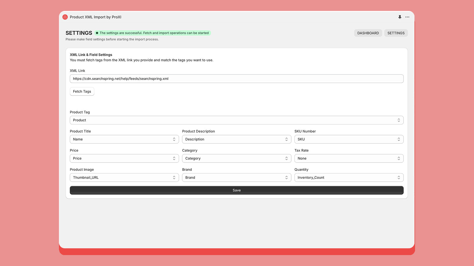 Product XML Import by ProXI Screenshot