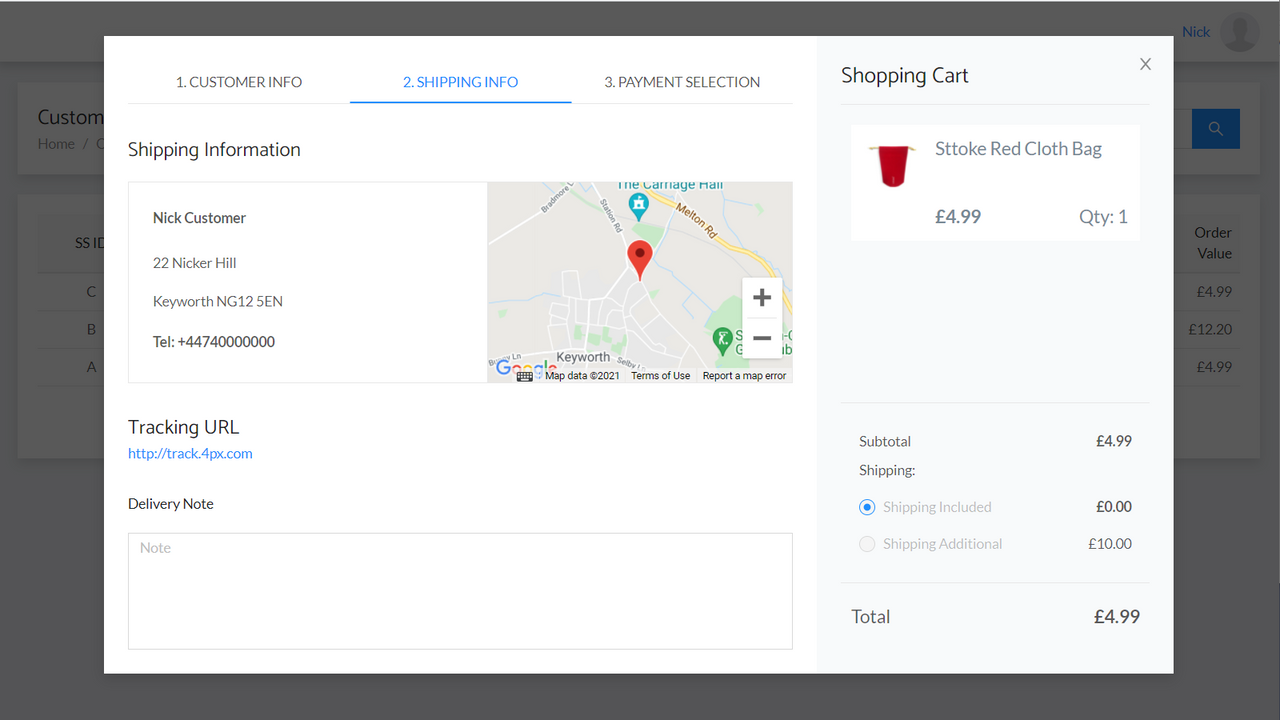 Commandes Dropship