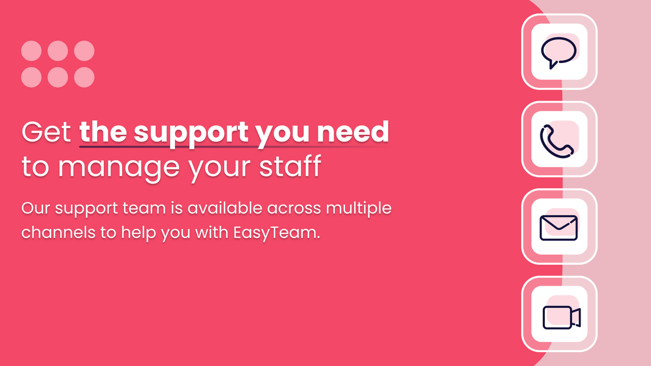 easyteam ondersteuning, point of sale, easyteam pos