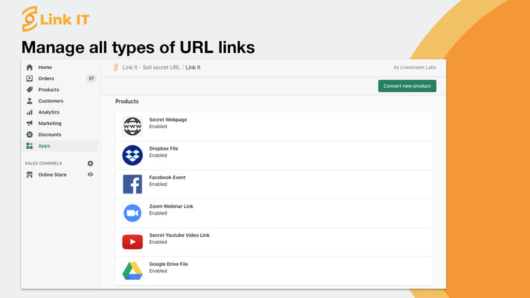 LinkIT ‑ Sell Digital Products Screenshot