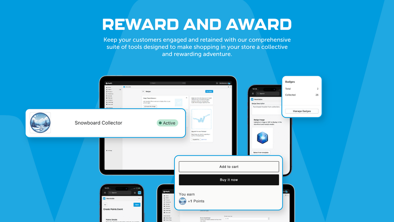 Keep customers engaged and retained with Awardable.