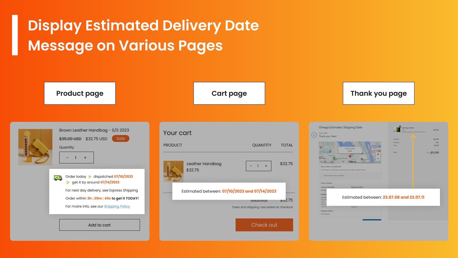 Plex: Delivery Estimation Date - How to Display Estimated Delivery Date and  Time in Shopify