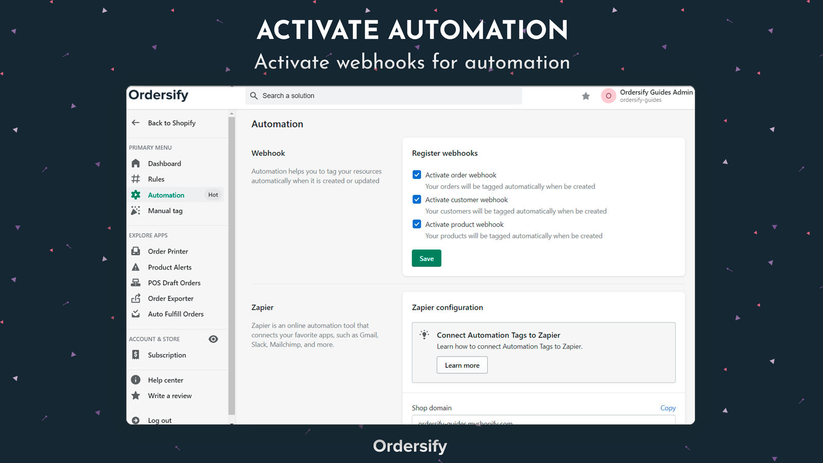 Activar automatización