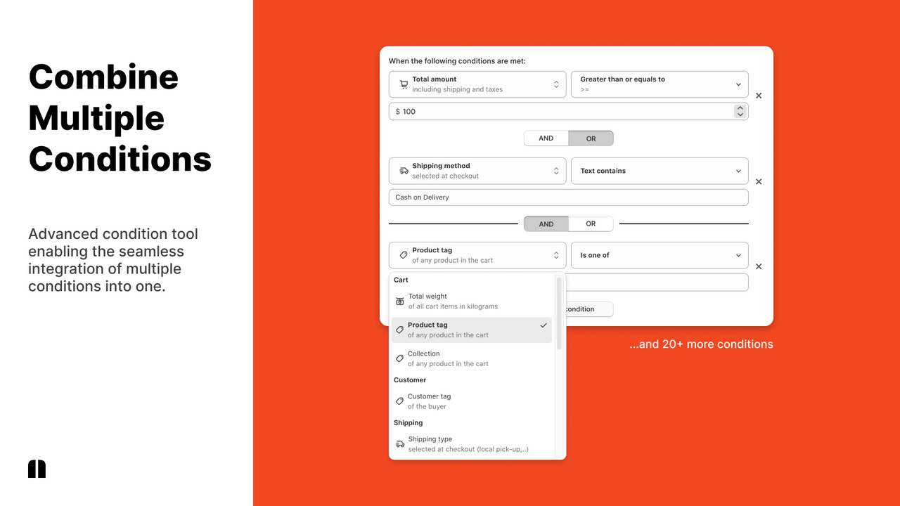 Payflow - Robust condition tool integrating multiple conditions