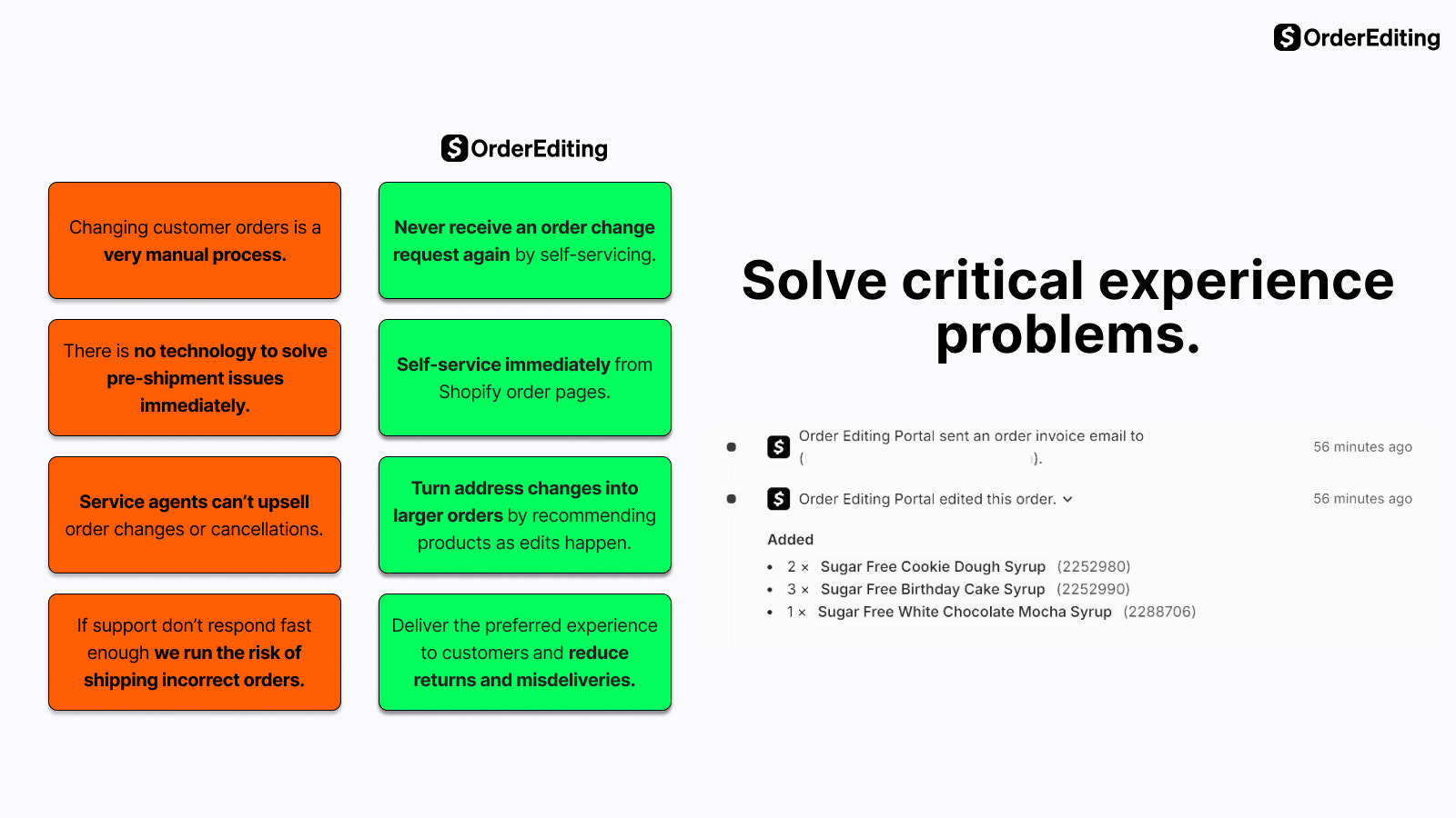 Solve critical experience problems
