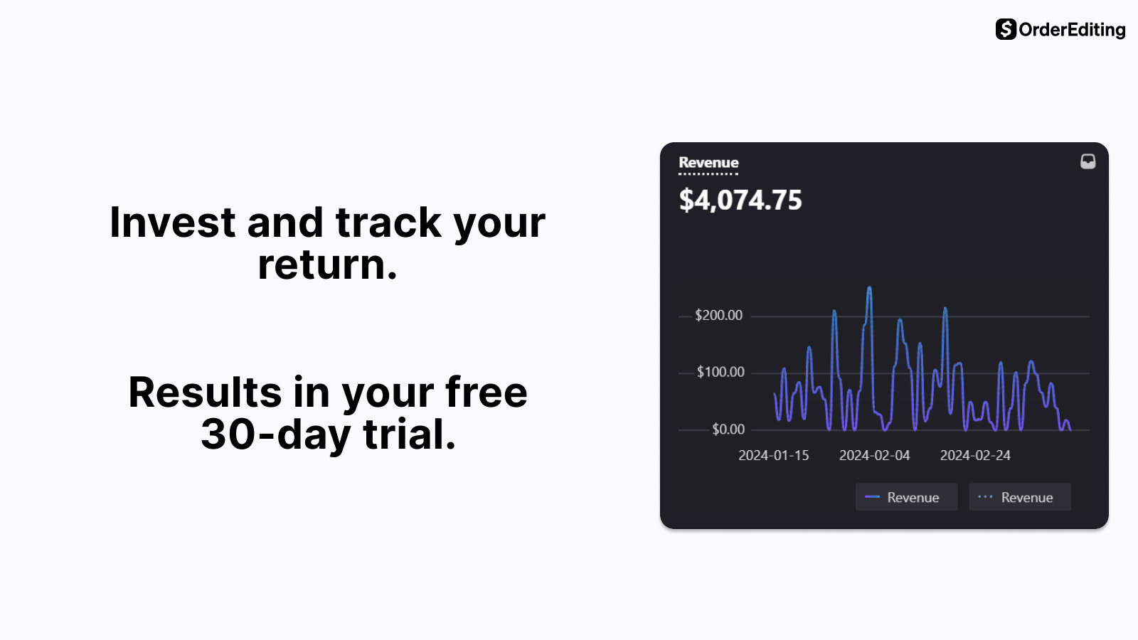 Invest and track your return