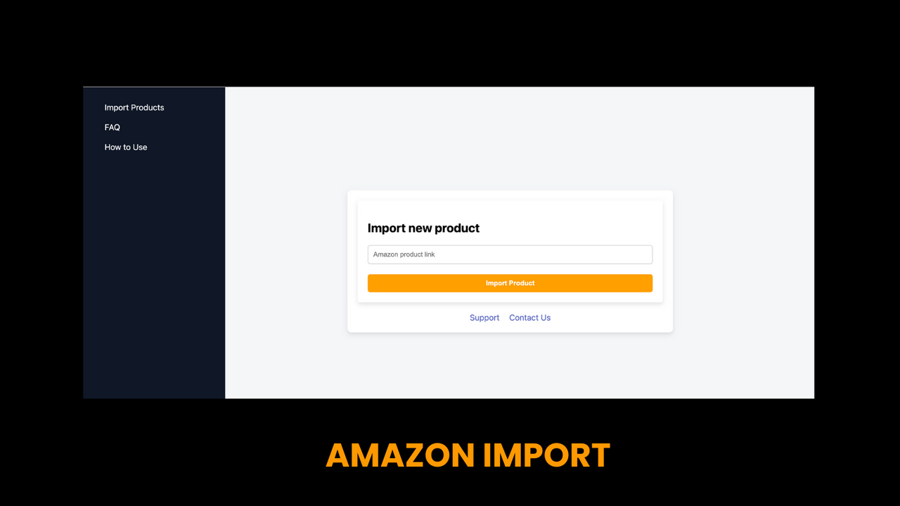 ett klick för att importera produkter