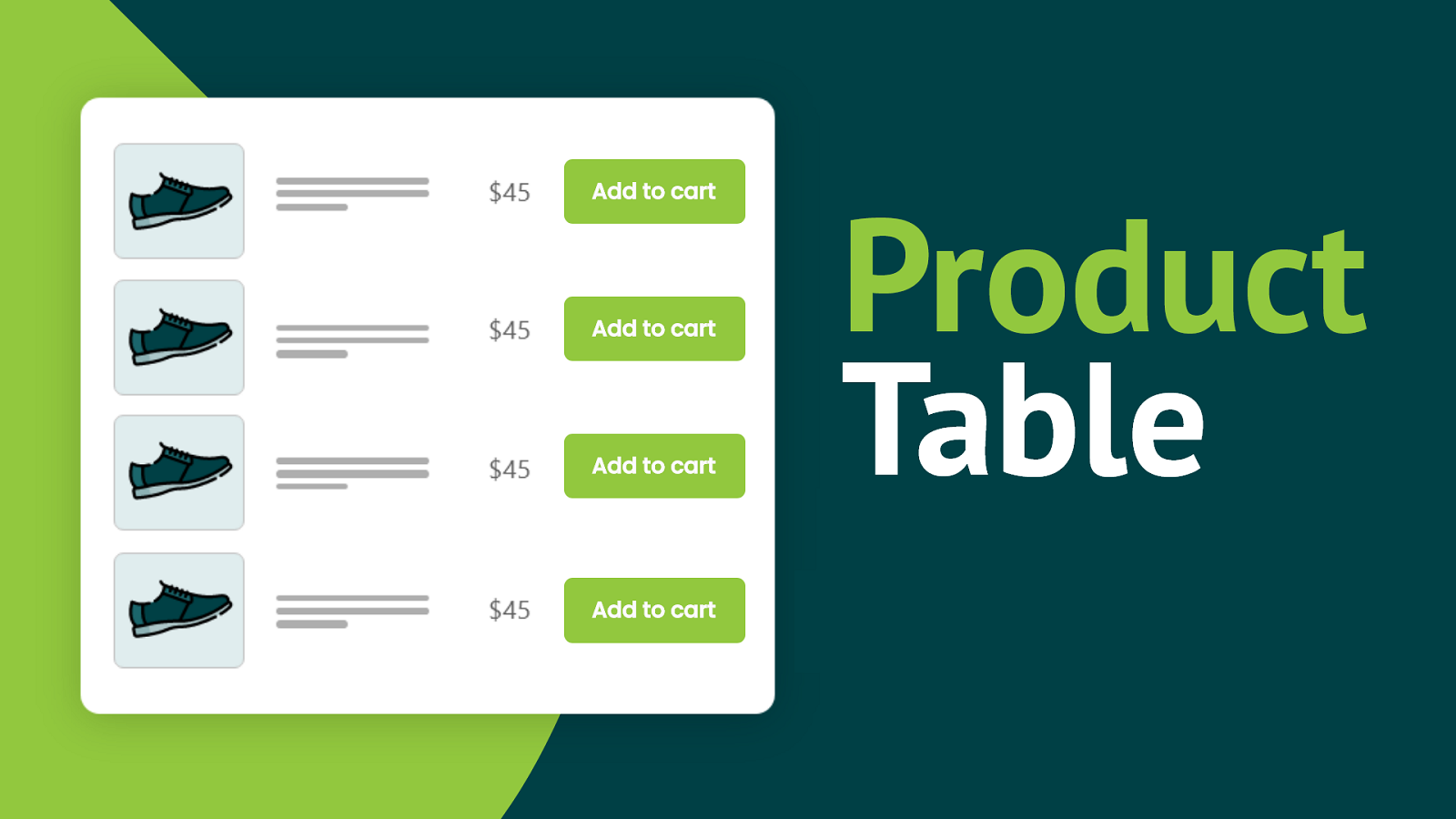 Product Table 