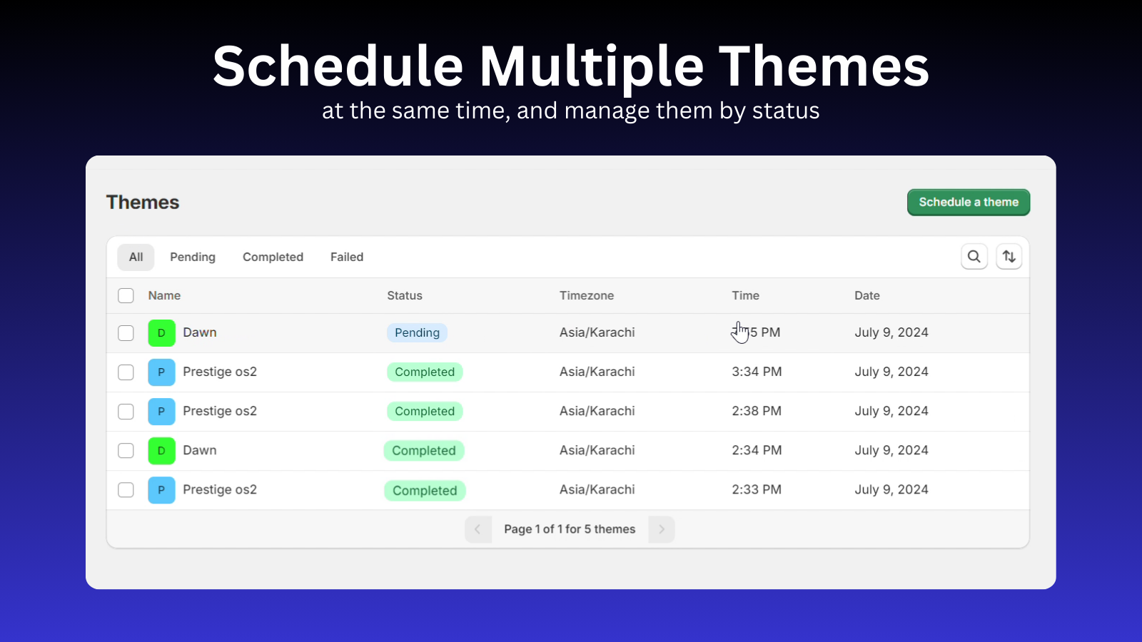 theme scheduler