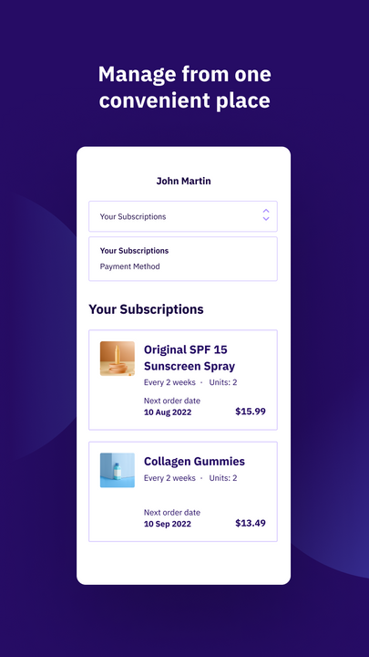 Let customers manage their subscriptions from mobile