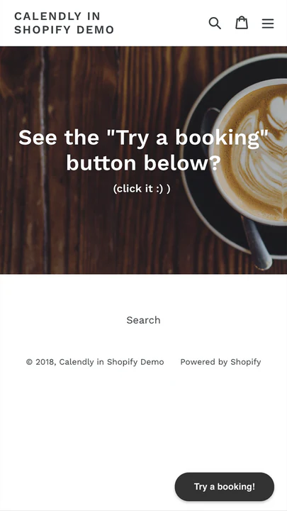 Booking button mobile