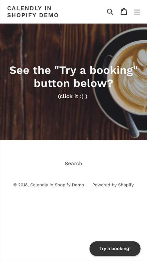 Booking button mobile