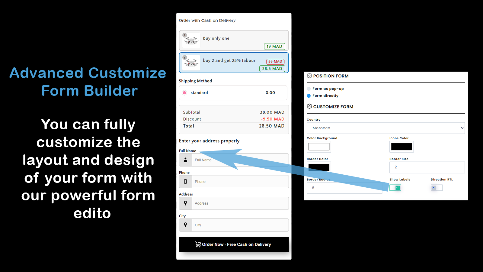 FastOrder ‑ COD Form & Upsells Screenshot