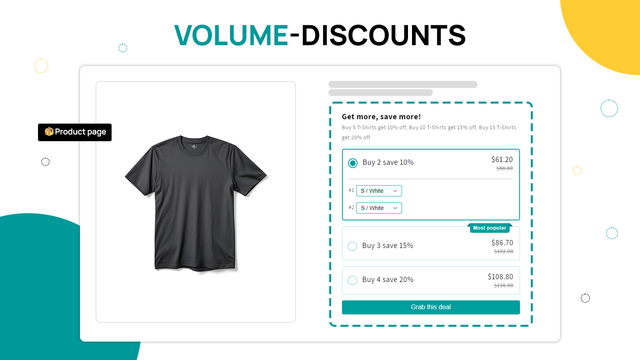 discount, upsells, cross-sell, cart upsell, volume, bundles